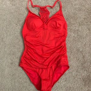 Hilor Women's Shirred Halter One Piece Swimsuits
